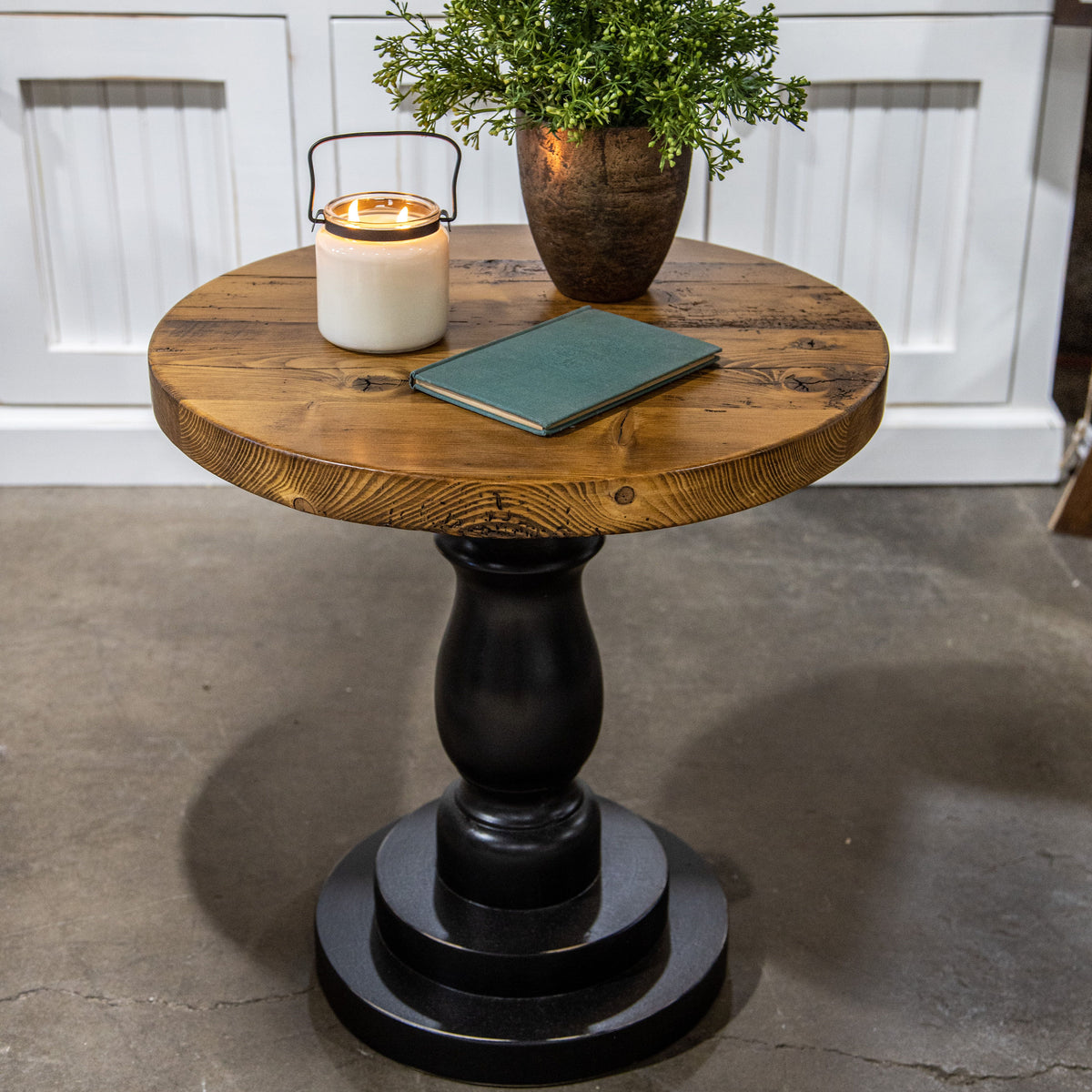 Side Table Round Pedestal – simplycottage